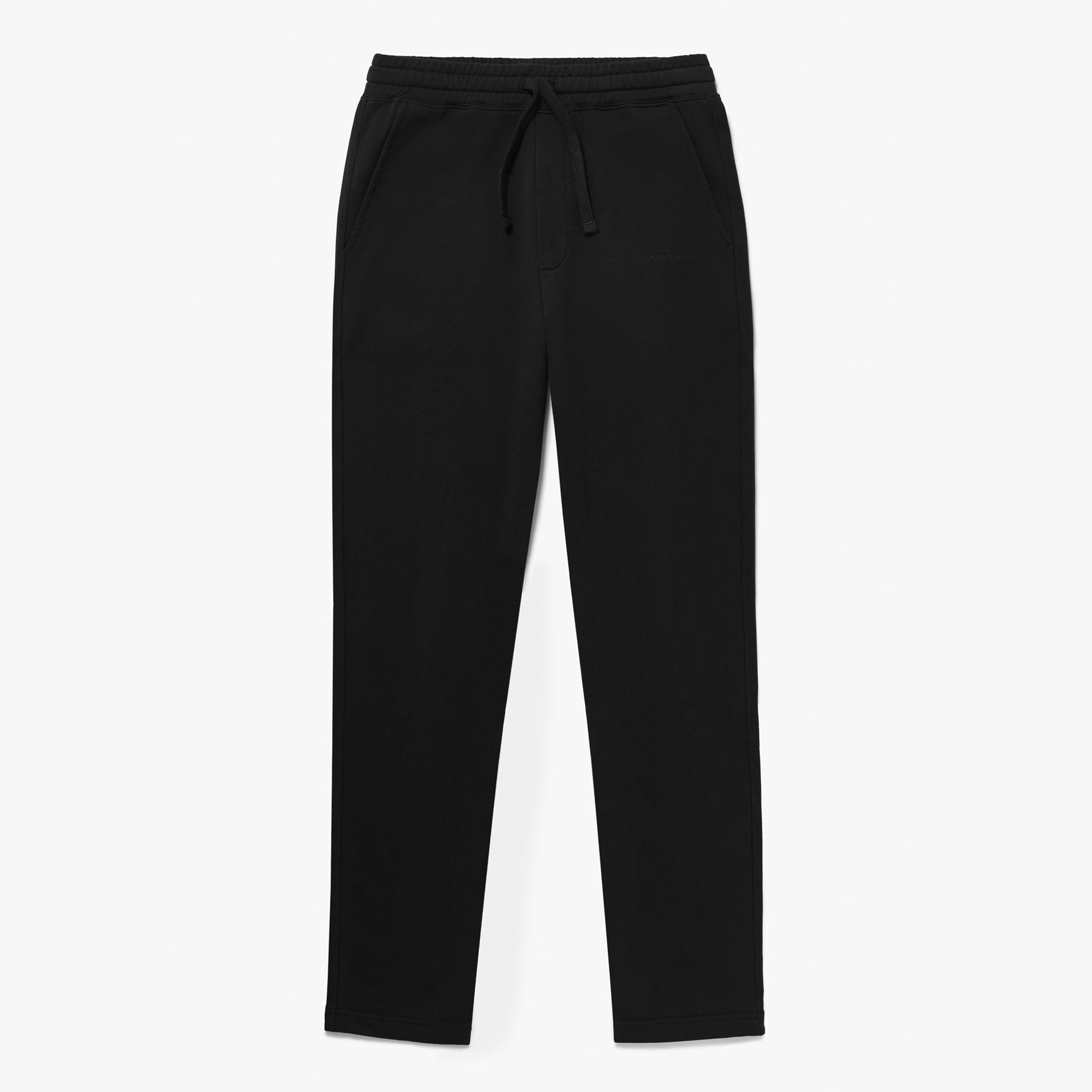 Organic Cotton Fleece Sweatpants Black