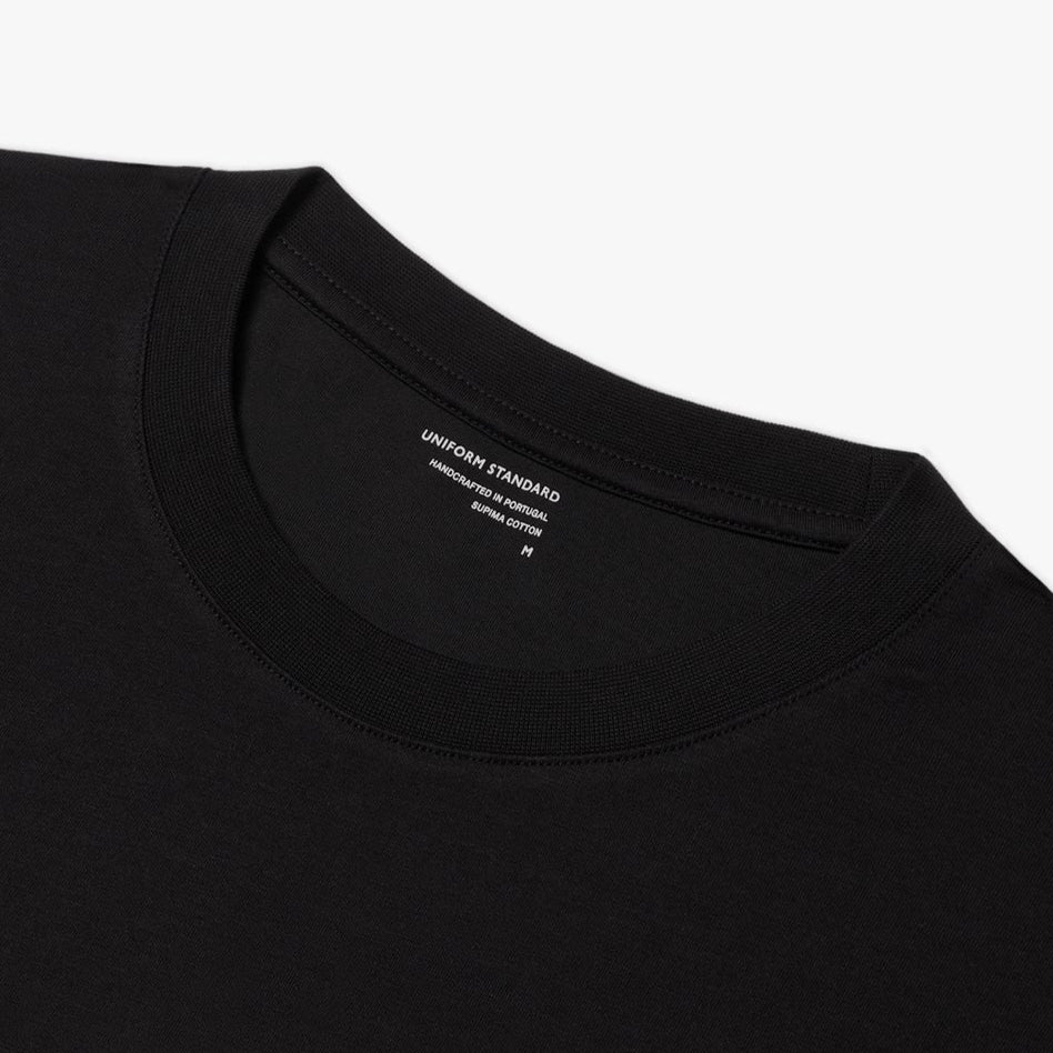 Uniform Standard Men's organic cotton minimalist t-shirt in Black