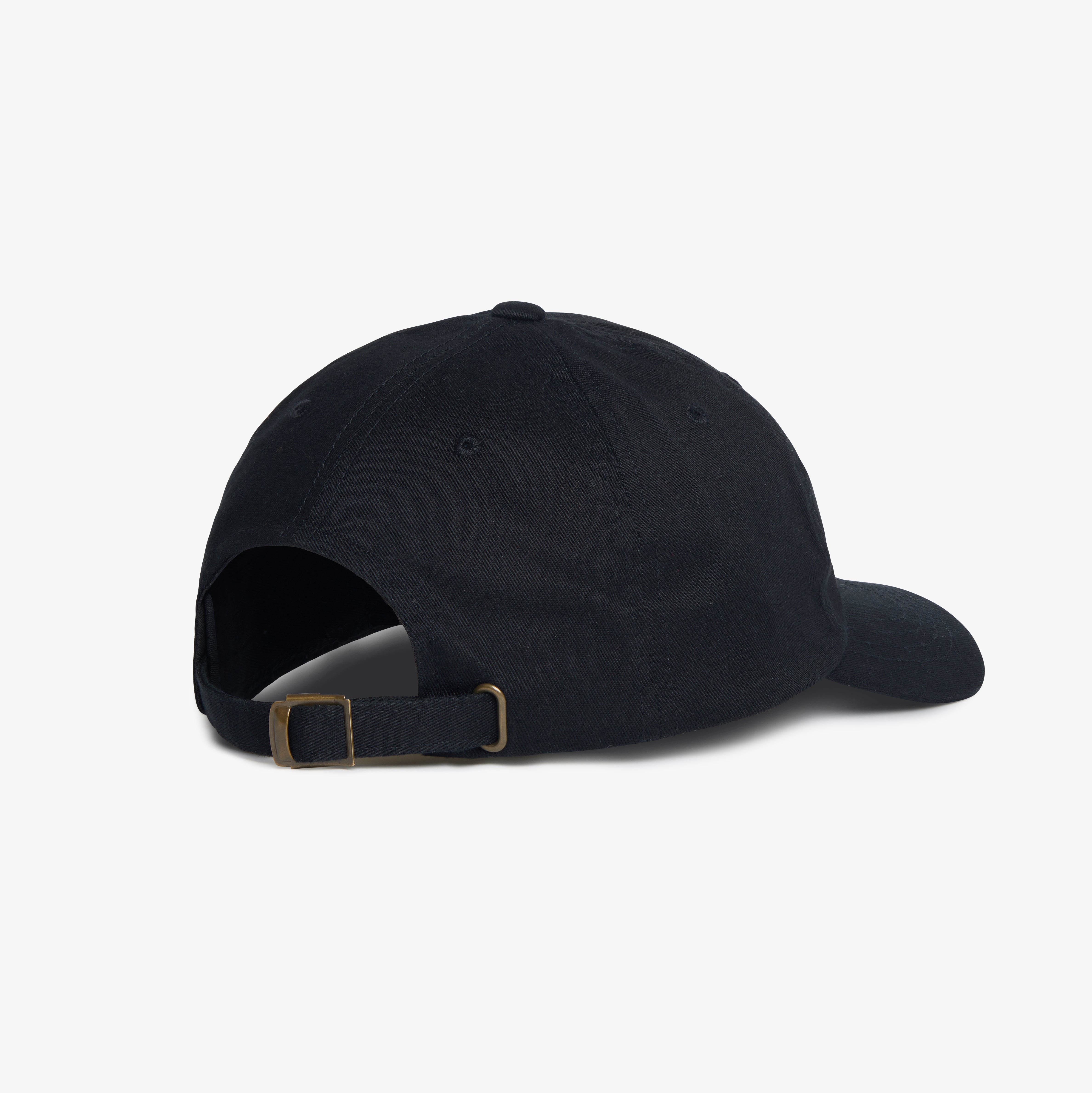 6-Panel Organic Cotton Baseball Cap Black