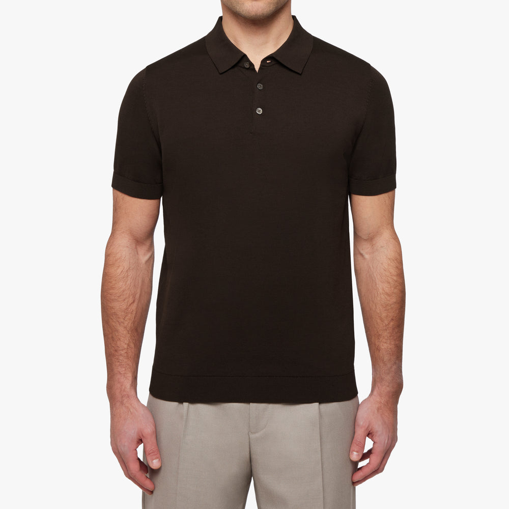 Uniform Standard Men's merino wool knitwear in Brown designed in East London