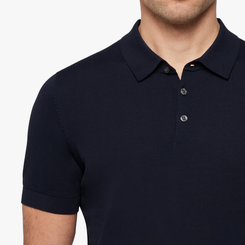 Uniform Standard Men's merino wool knitwear in Blue designed in East London