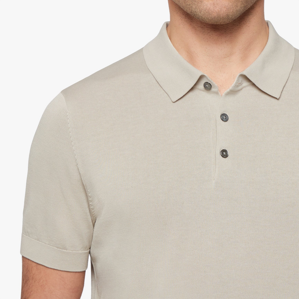 Uniform Standard Men's merino wool knitwear in Beige designed in East London