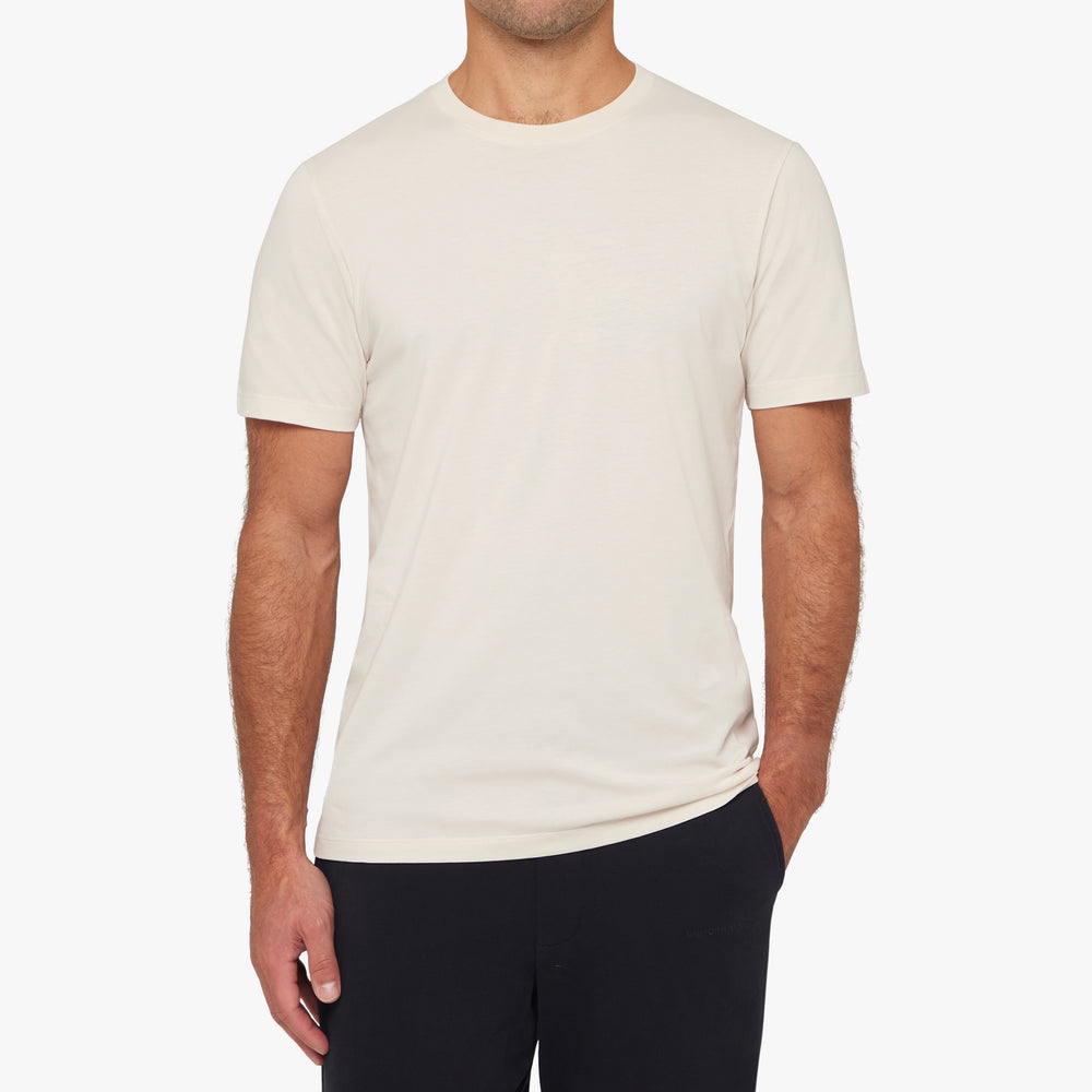 Uniform Standard Men's organic cotton minimalist t-shirt in Natural