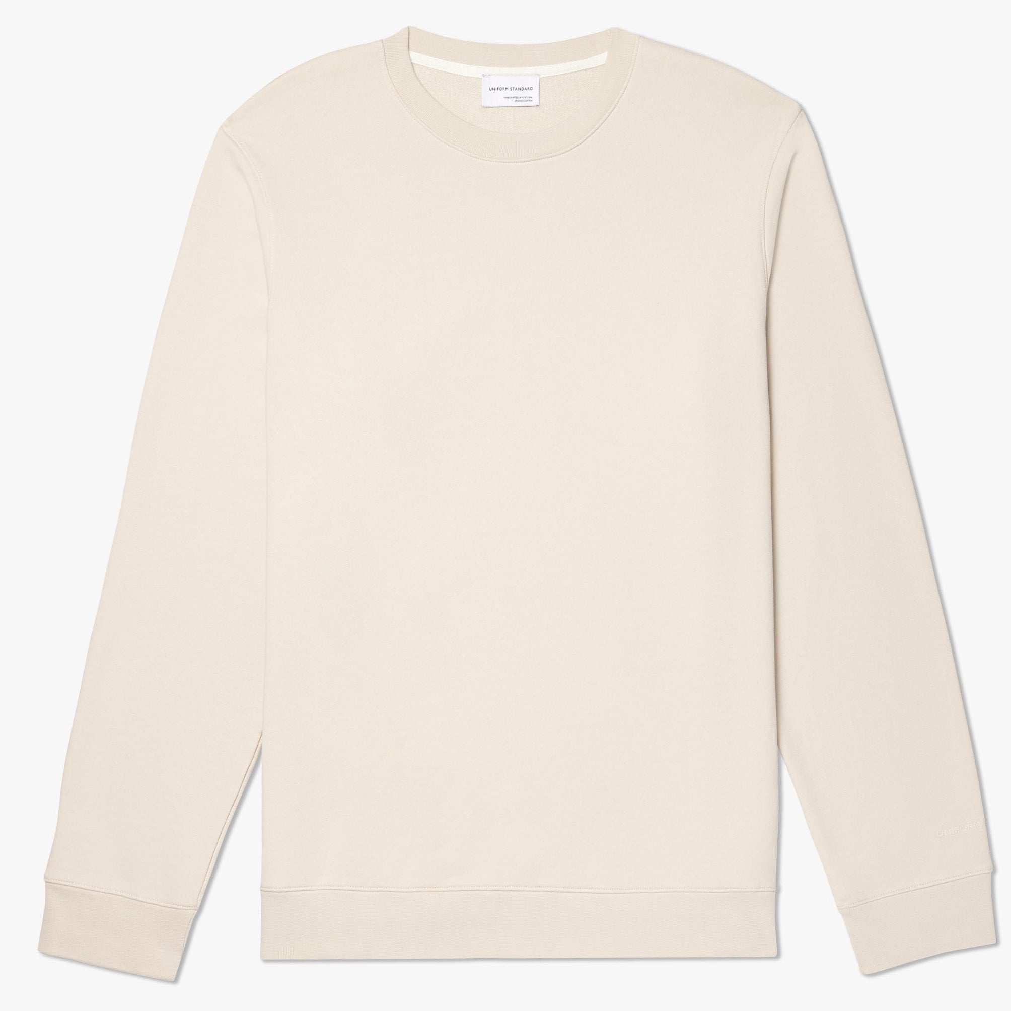 Organic Cotton Fleece Sweatshirt Ecru