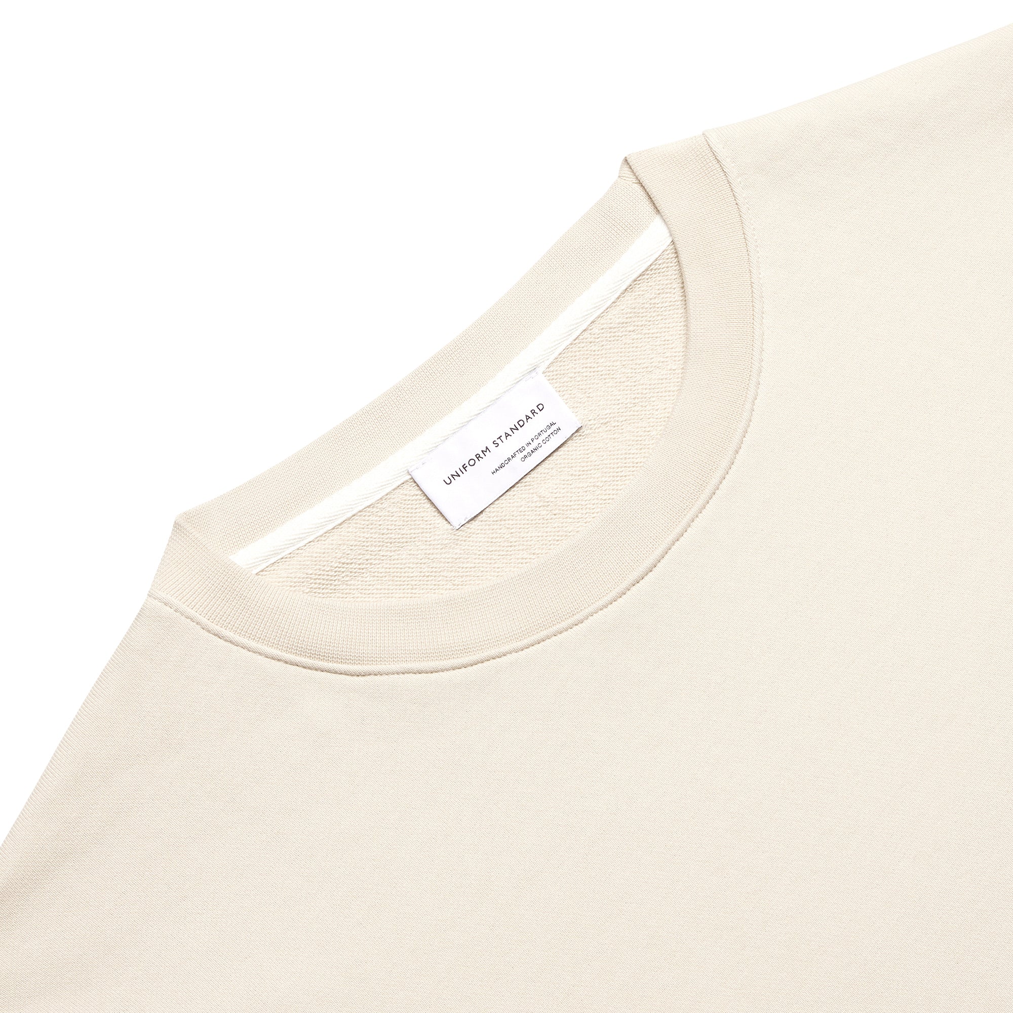 Organic Cotton Fleece Sweatshirt Ecru