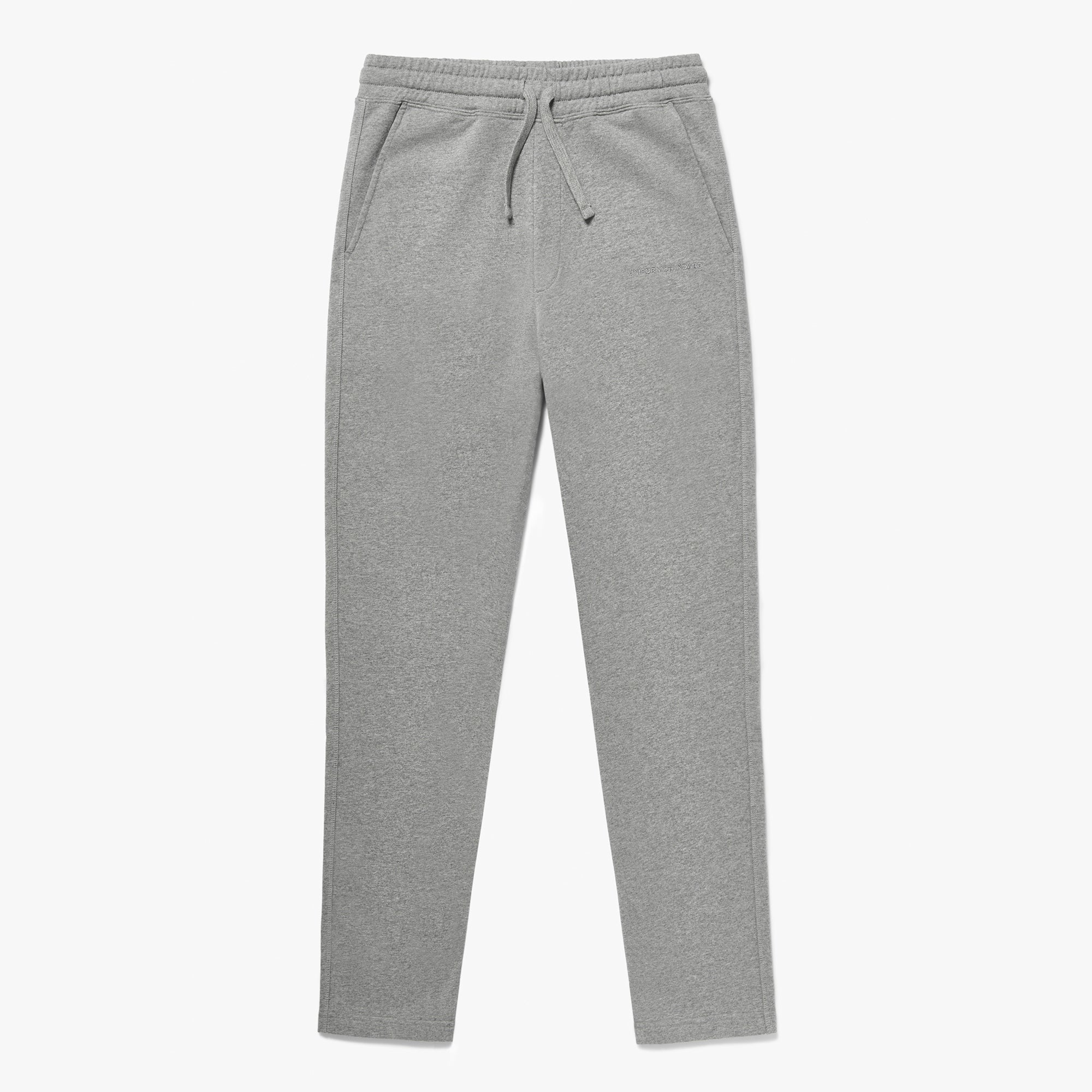 Organic Fleece Cotton Sweatpants Grey Melange