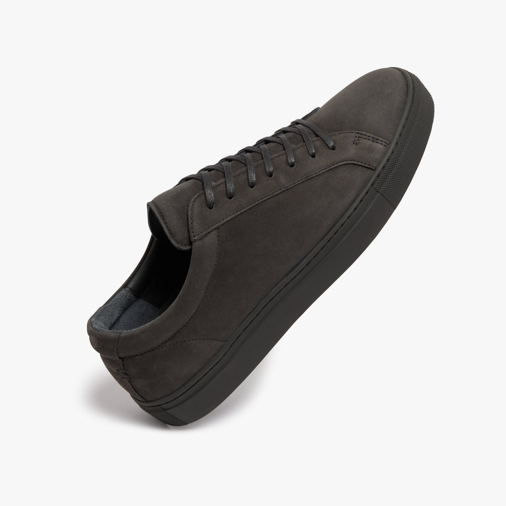 Uniform Standard Men's Series 1 minimalist nubuck leather sneaker in Grey handcrafted in Portugal