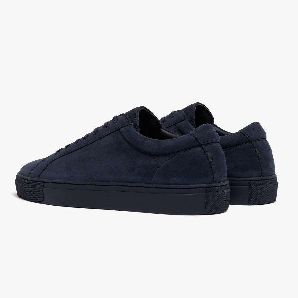 Uniform Standard Men's Series 1 minimalist nubuck leather sneaker in Blue handcrafted in Portugal