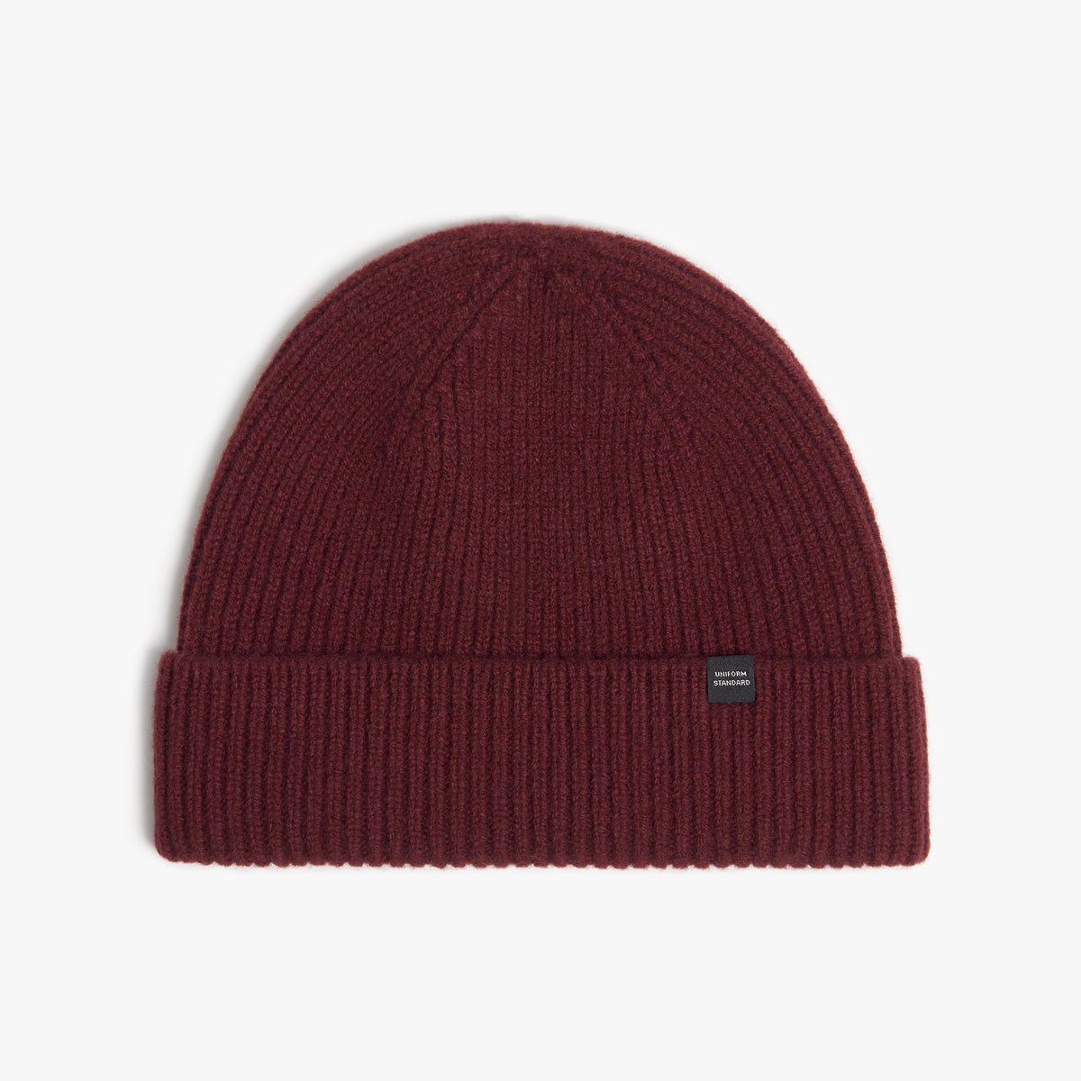 Merino Wool Rib Beanie, Merlot | Uniform Standard