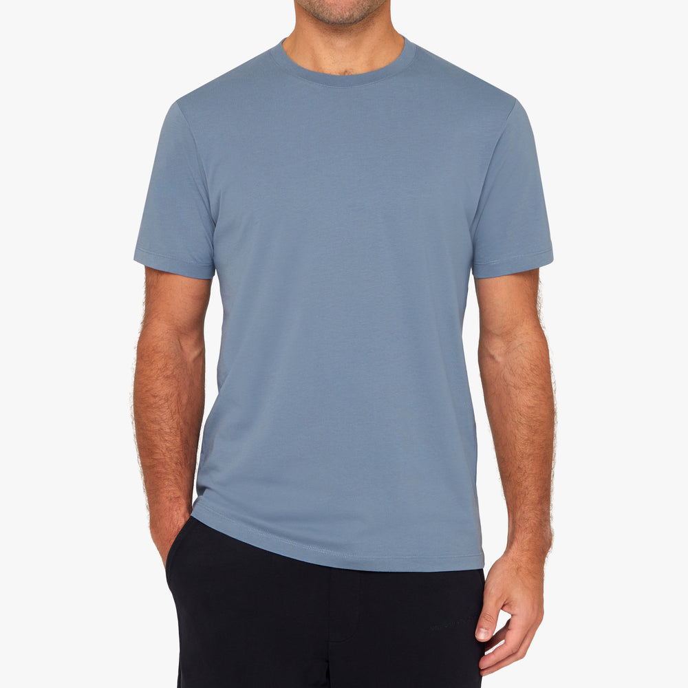 Uniform Standard Men's organic cotton minimalist t-shirt in Blue