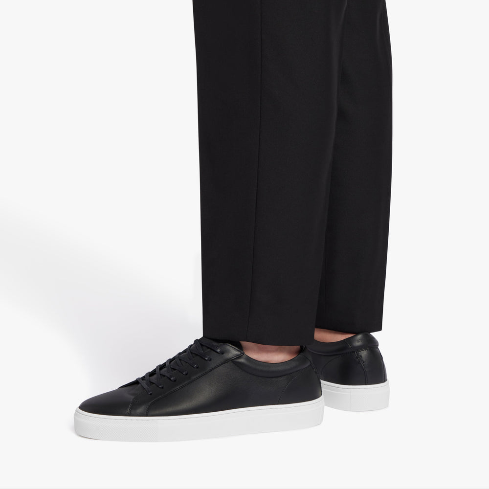 Uniform Standard Men's Series 1 minimalist leather sneaker in Black handcrafted in Portugal