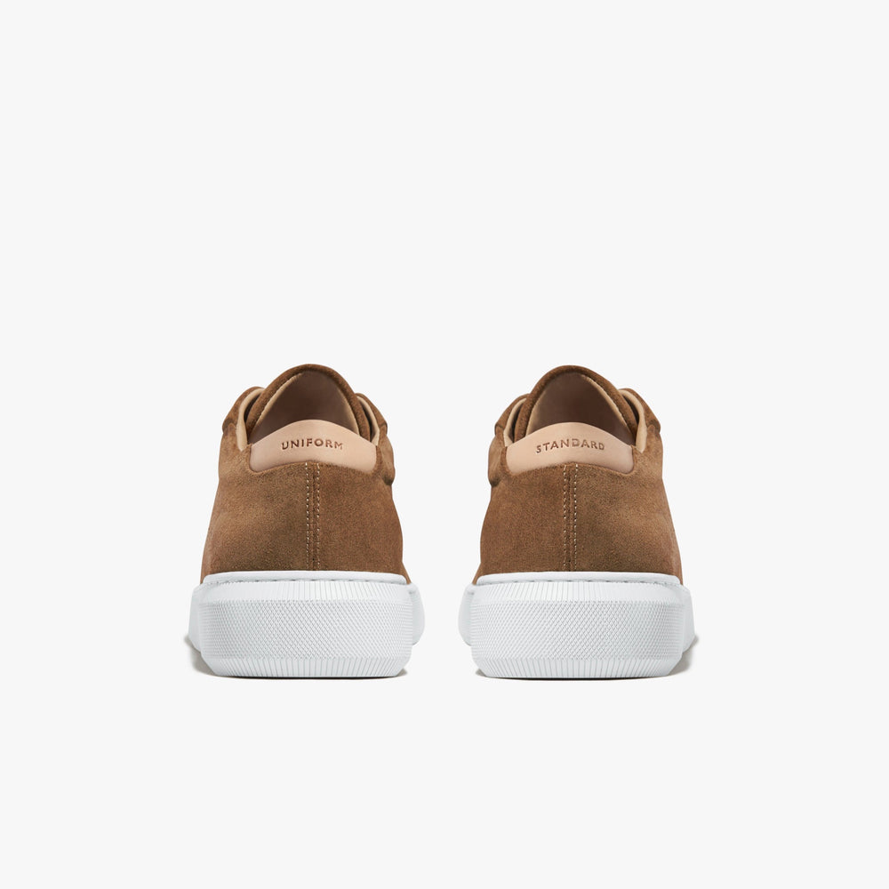 Uniform Standard Men's Series 8 minimalist suede sneaker in Brown handcrafted in Portugal