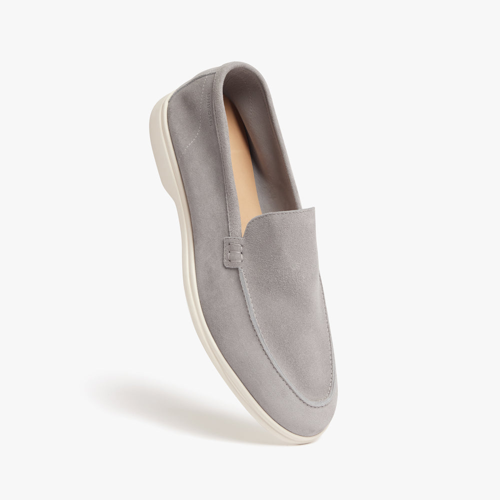 Uniform Standard Men's minimalist leather loafer in Grey handcrafted in Portugal