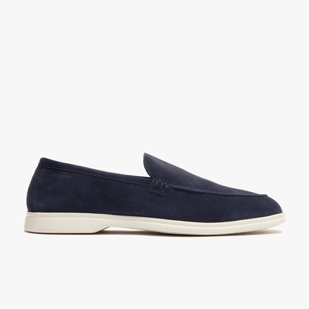 Uniform Standard Men's minimalist leather loafer in Blue handcrafted in Portugal