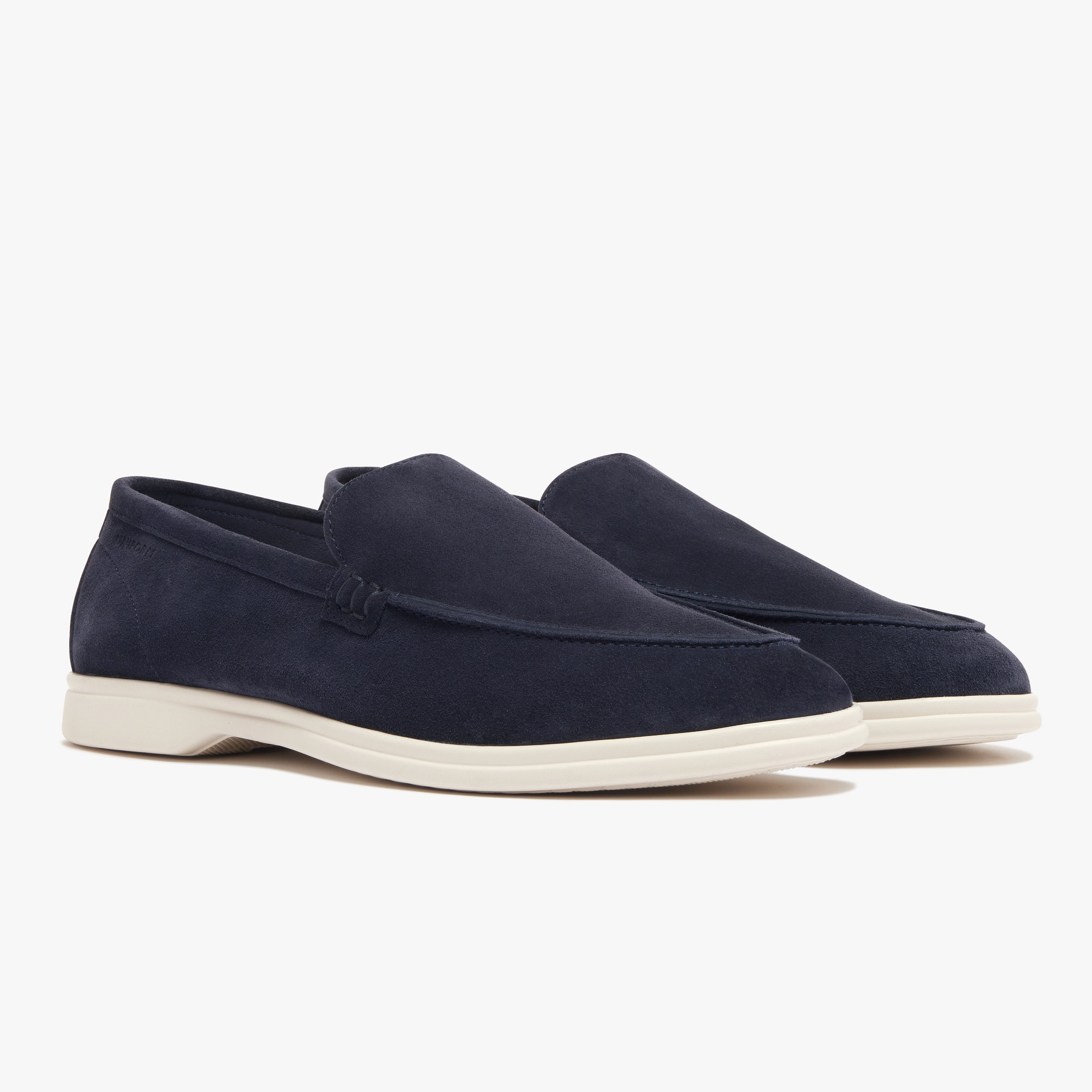 Relaxed Loafer Navy Suede Mens