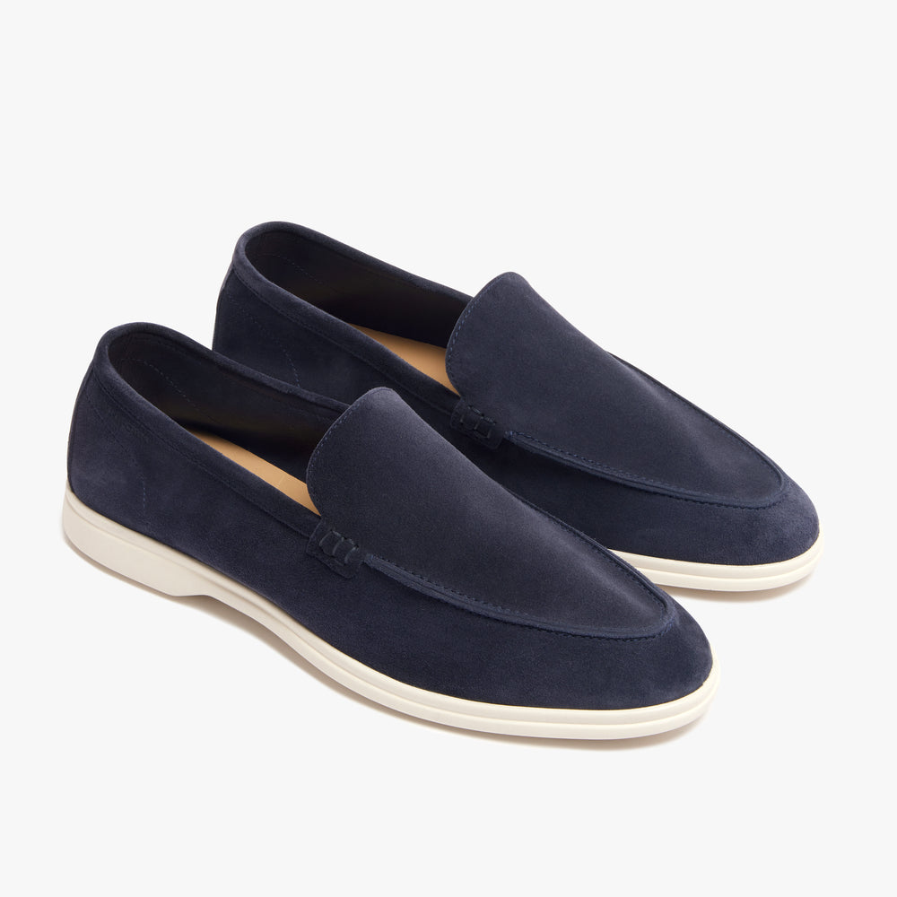 Uniform Standard Men's minimalist leather loafer in Blue handcrafted in Portugal
