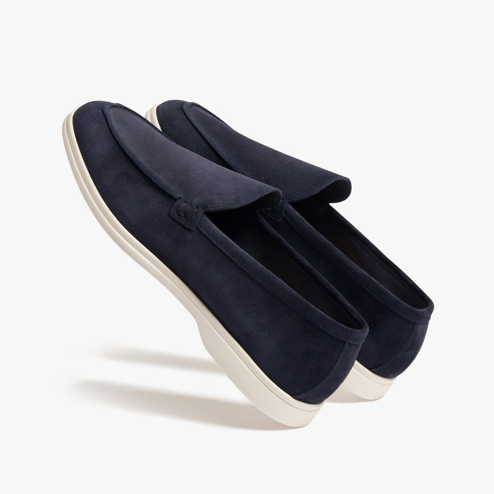 Uniform Standard Men's minimalist leather loafer in Blue handcrafted in Portugal