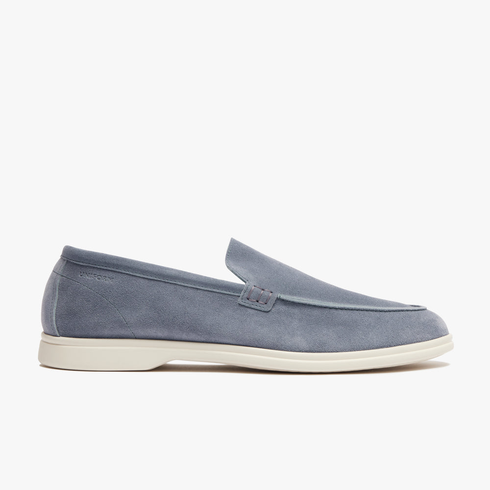 Uniform Standard Men's minimalist leather loafer in Blue handcrafted in Portugal