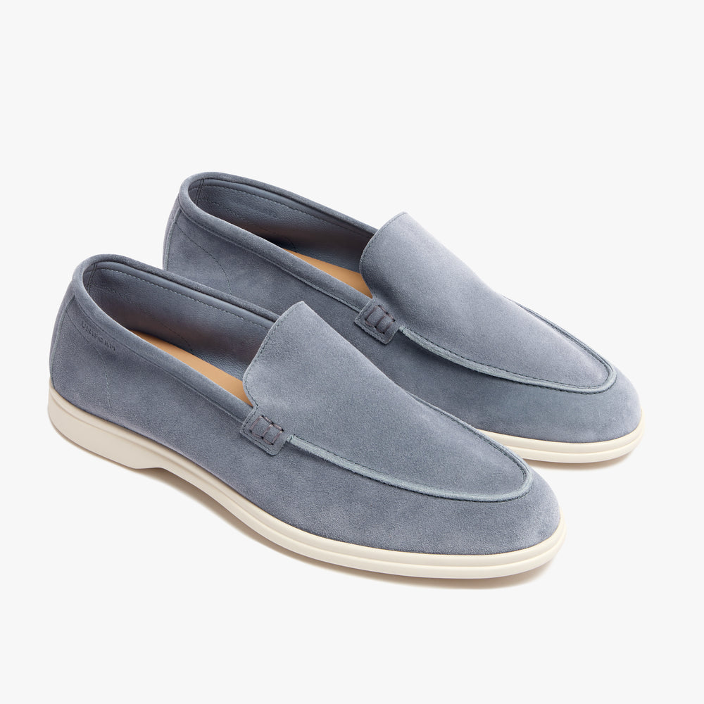 Uniform Standard Men's minimalist leather loafer in Blue handcrafted in Portugal