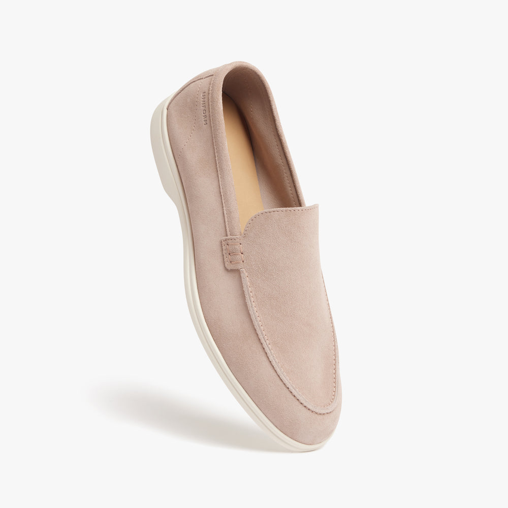 Uniform Standard Men's minimalist leather loafer in Pink handcrafted in Portugal
