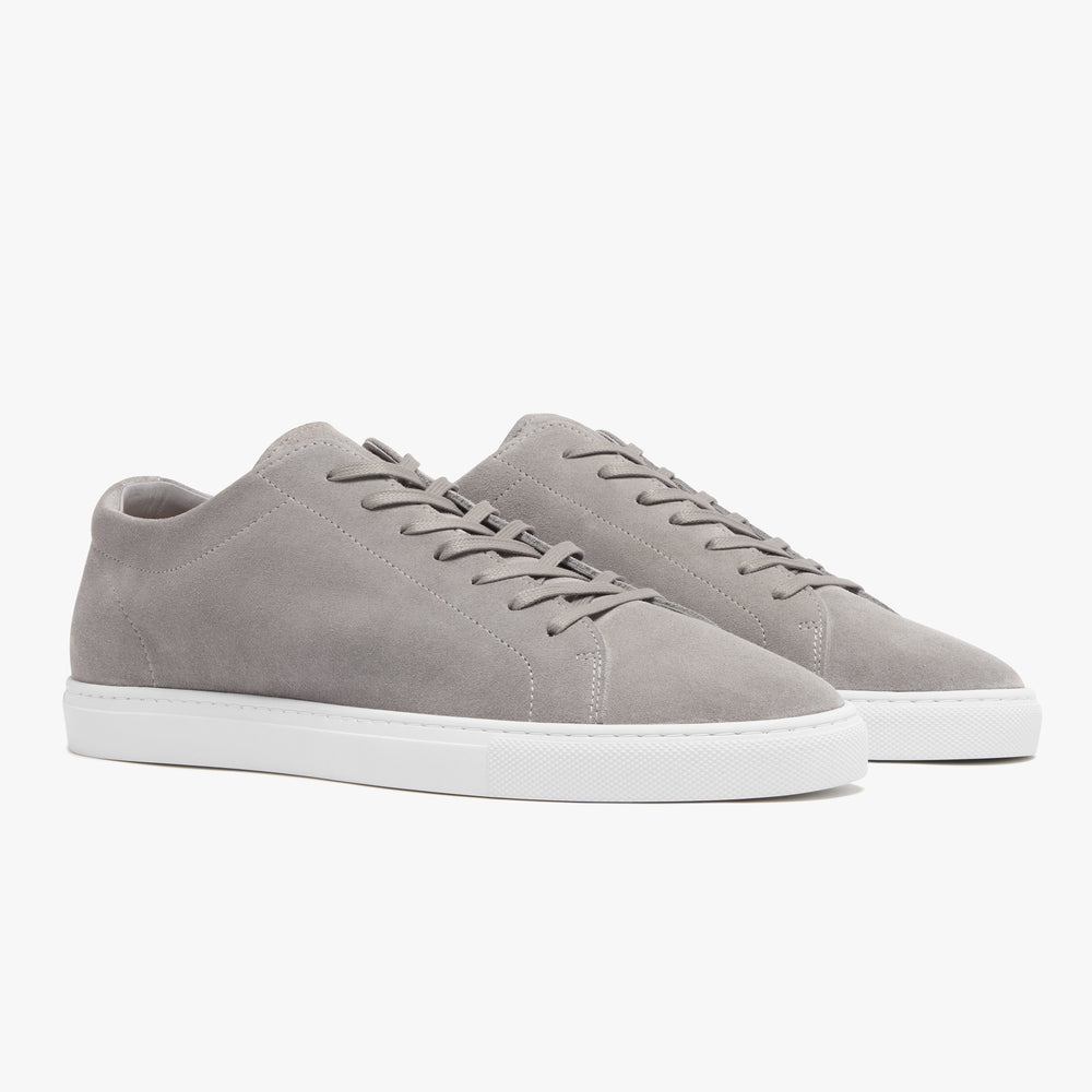 Men's Grey Suede Relaxed Sneaker side profile