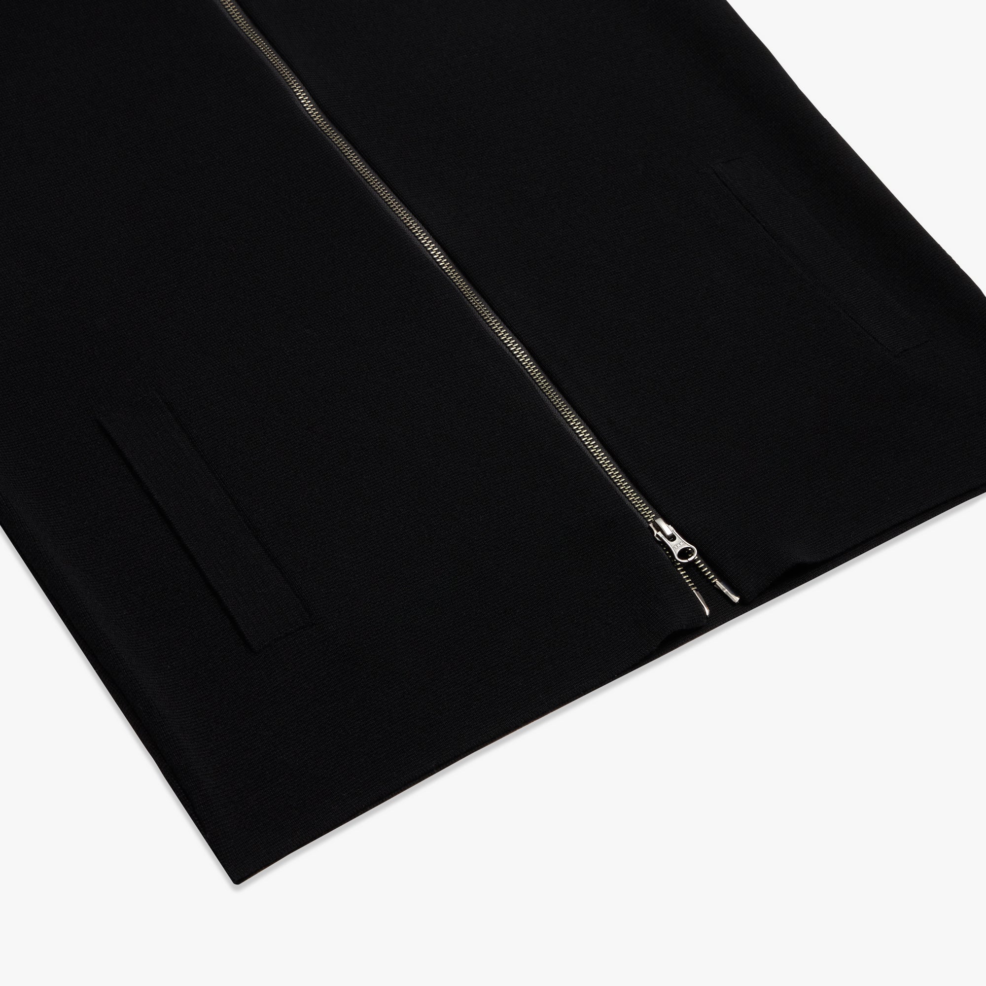 Merino Wool Full Zip Cardigan Black Mens