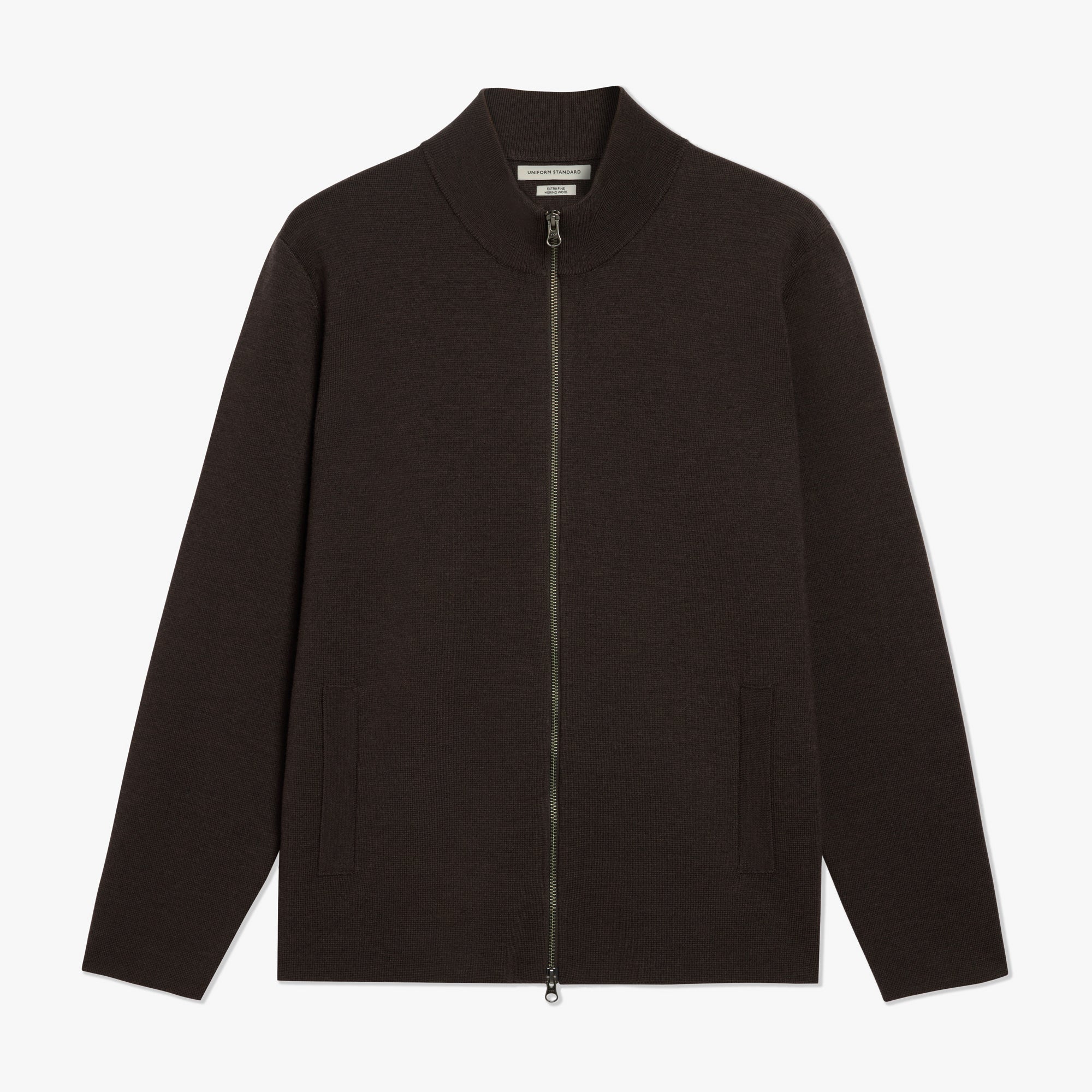 Men's Merino Wool Knitwear in Brown | Uniform Standard