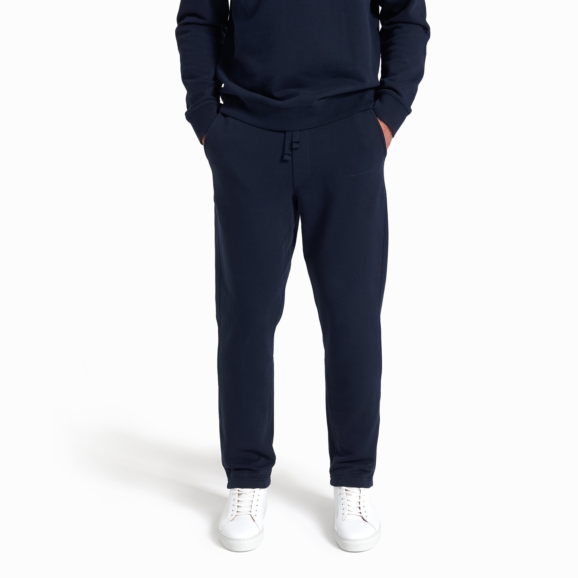 Organic Cotton Fleece Sweatpants Navy