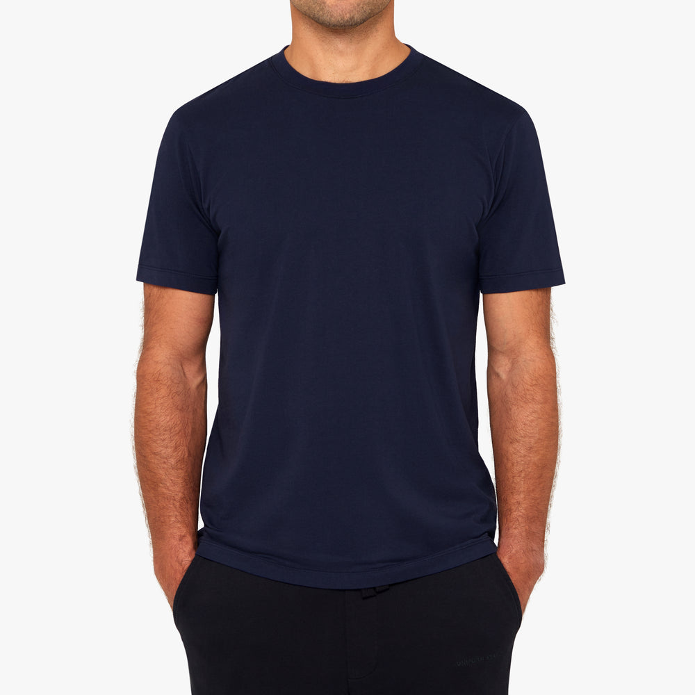 Uniform Standard Men's organic cotton minimalist t-shirt in Blue