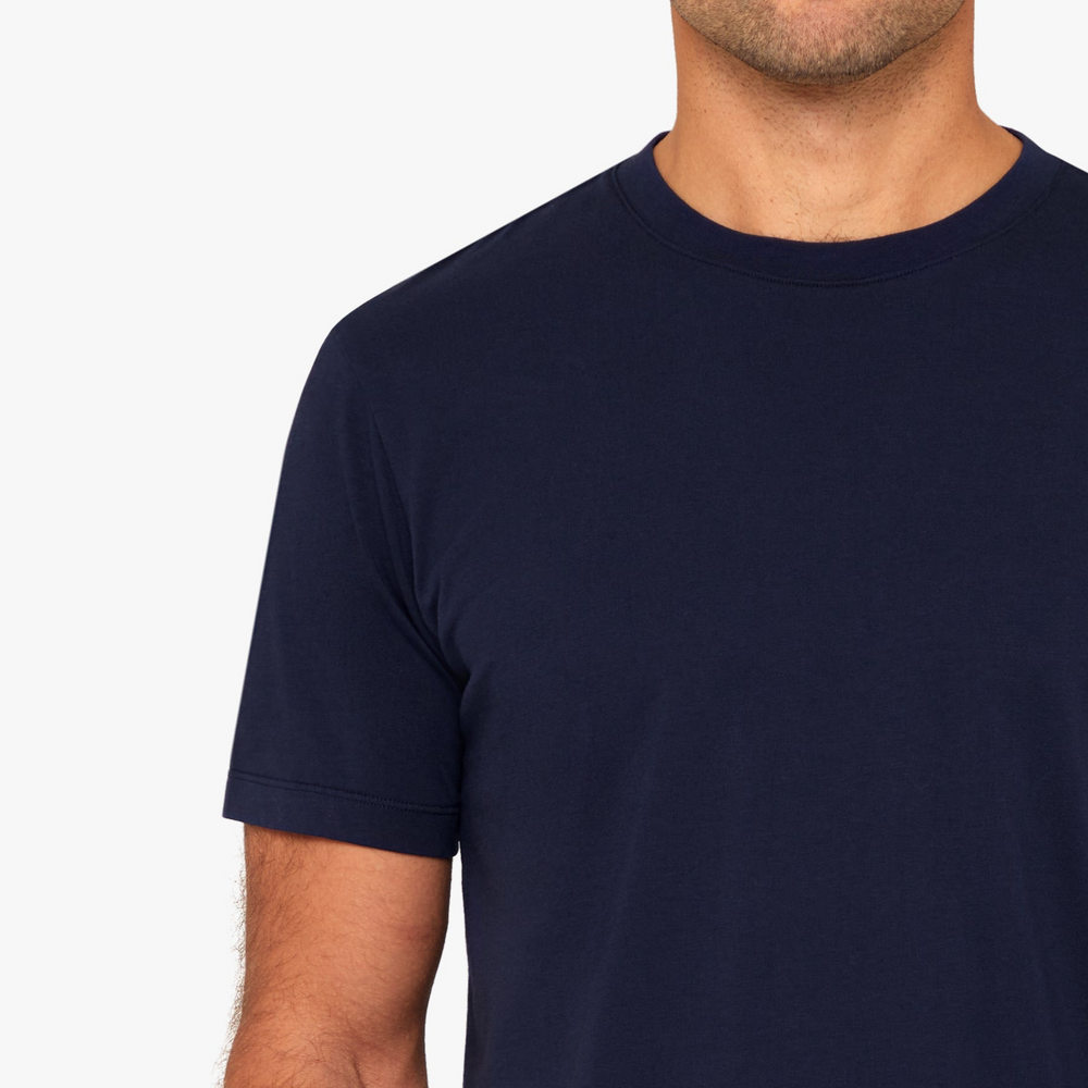 Uniform Standard Men's organic cotton minimalist t-shirt in Blue