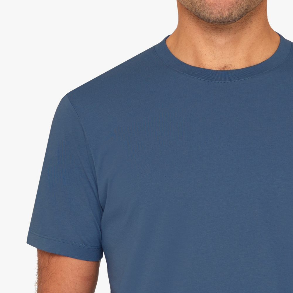 Uniform Standard Men's organic cotton minimalist t-shirt in Blue