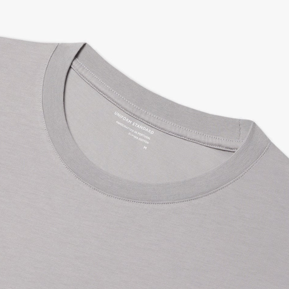 Uniform Standard Men's organic cotton minimalist t-shirt in Grey