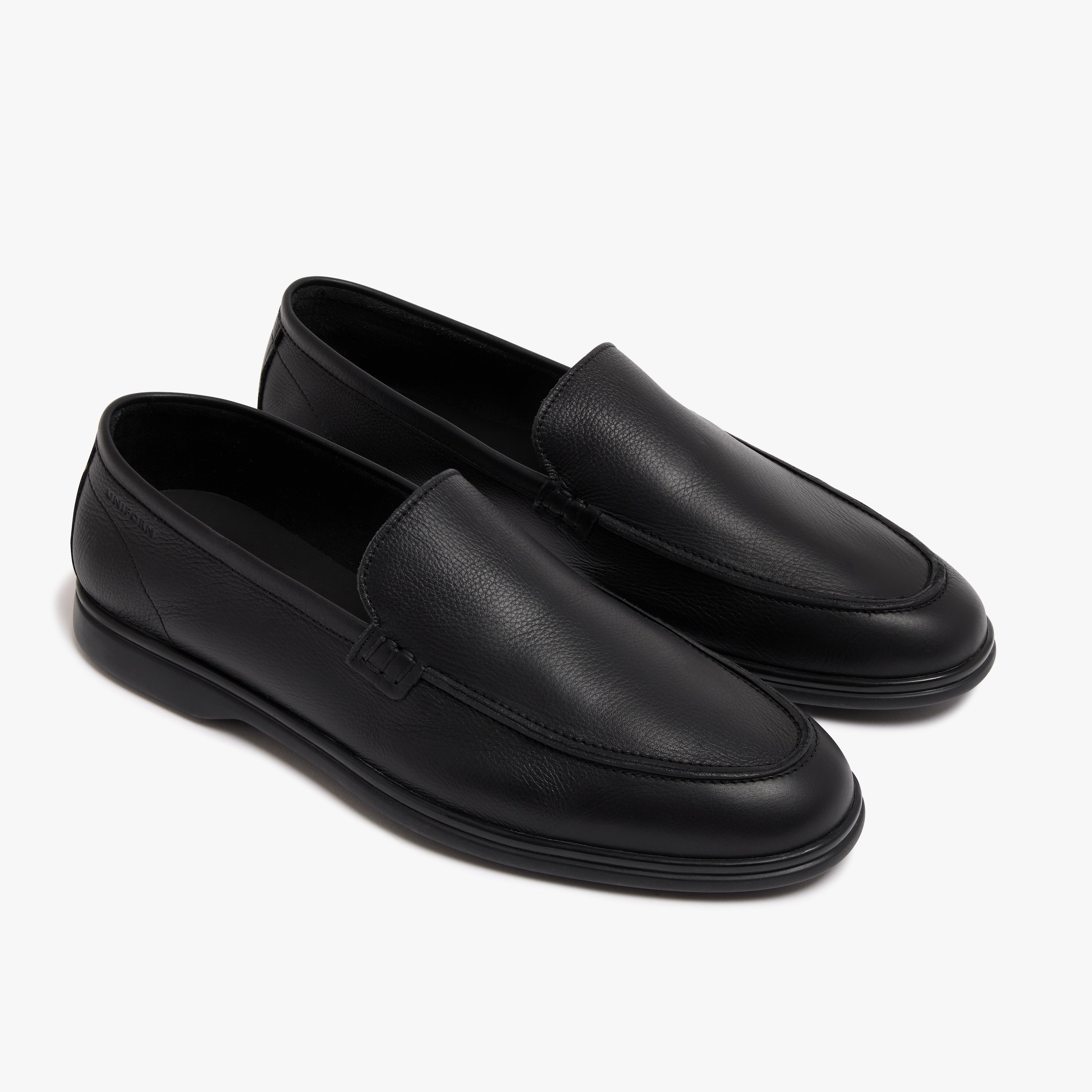 Relaxed Loafer Triple Black Leather Mens