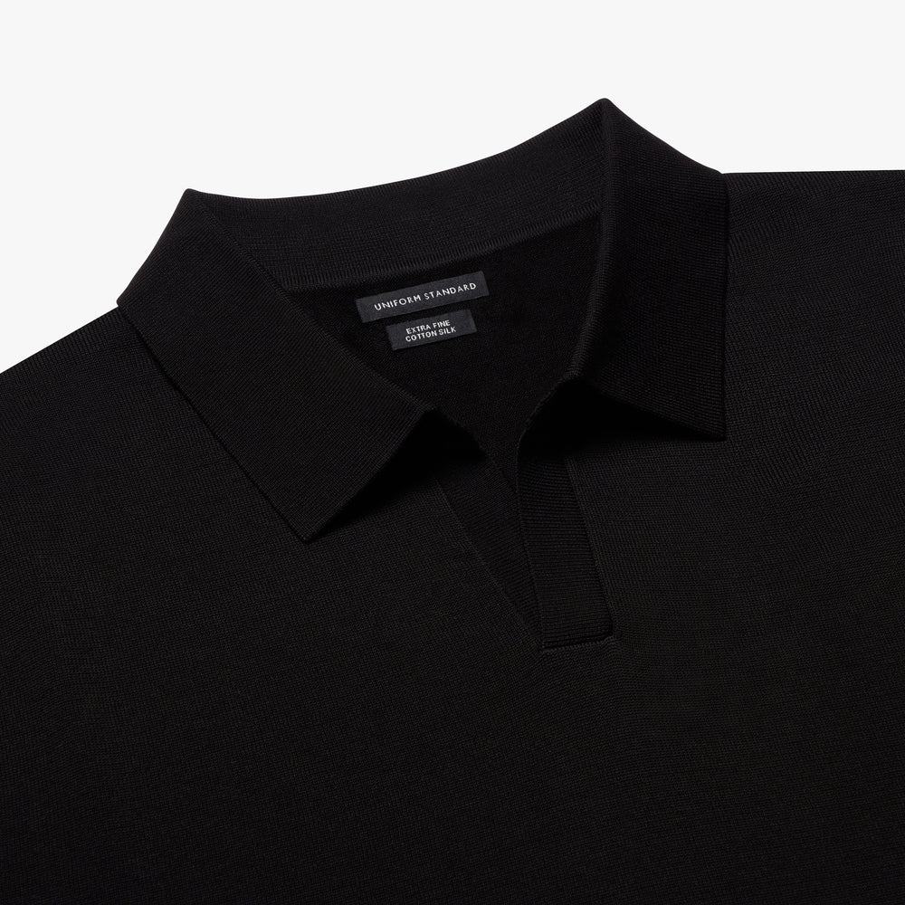 Uniform Standard Men's merino wool knitwear in Black designed in East London