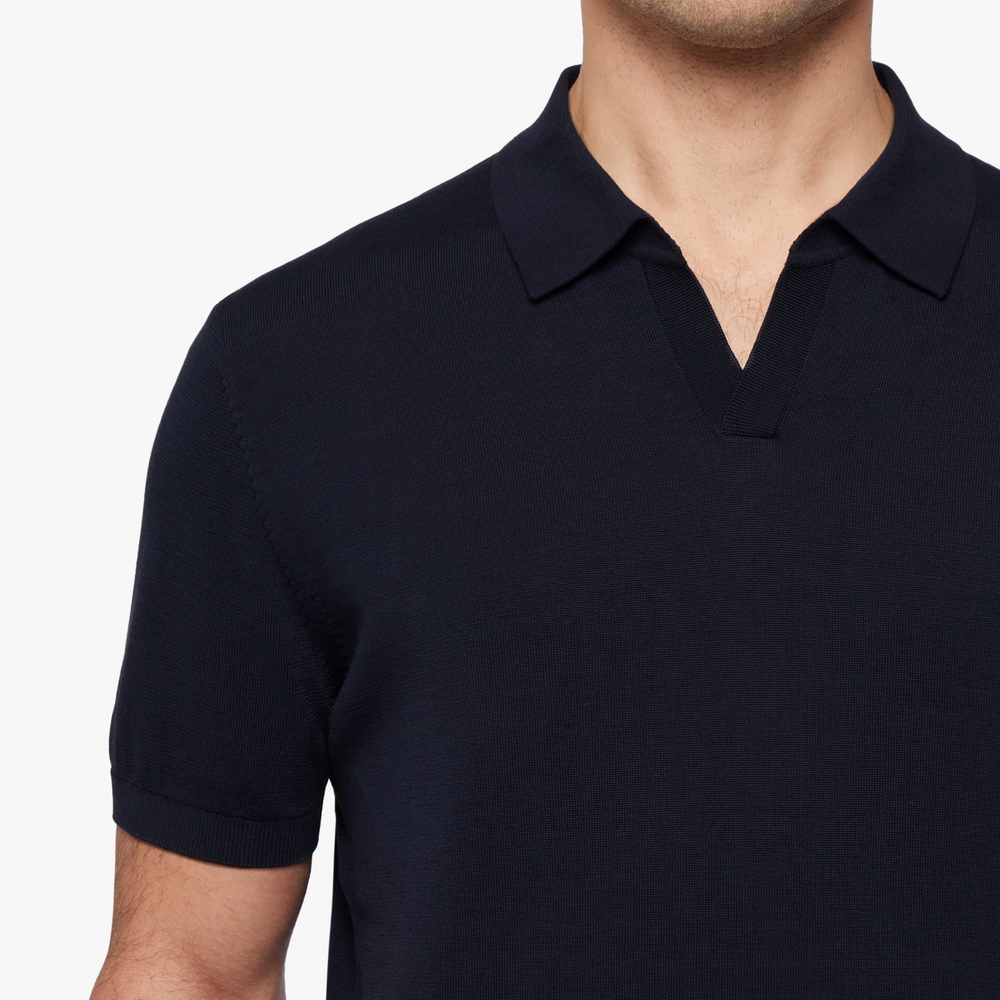 Uniform Standard Men's merino wool knitwear in Blue designed in East London