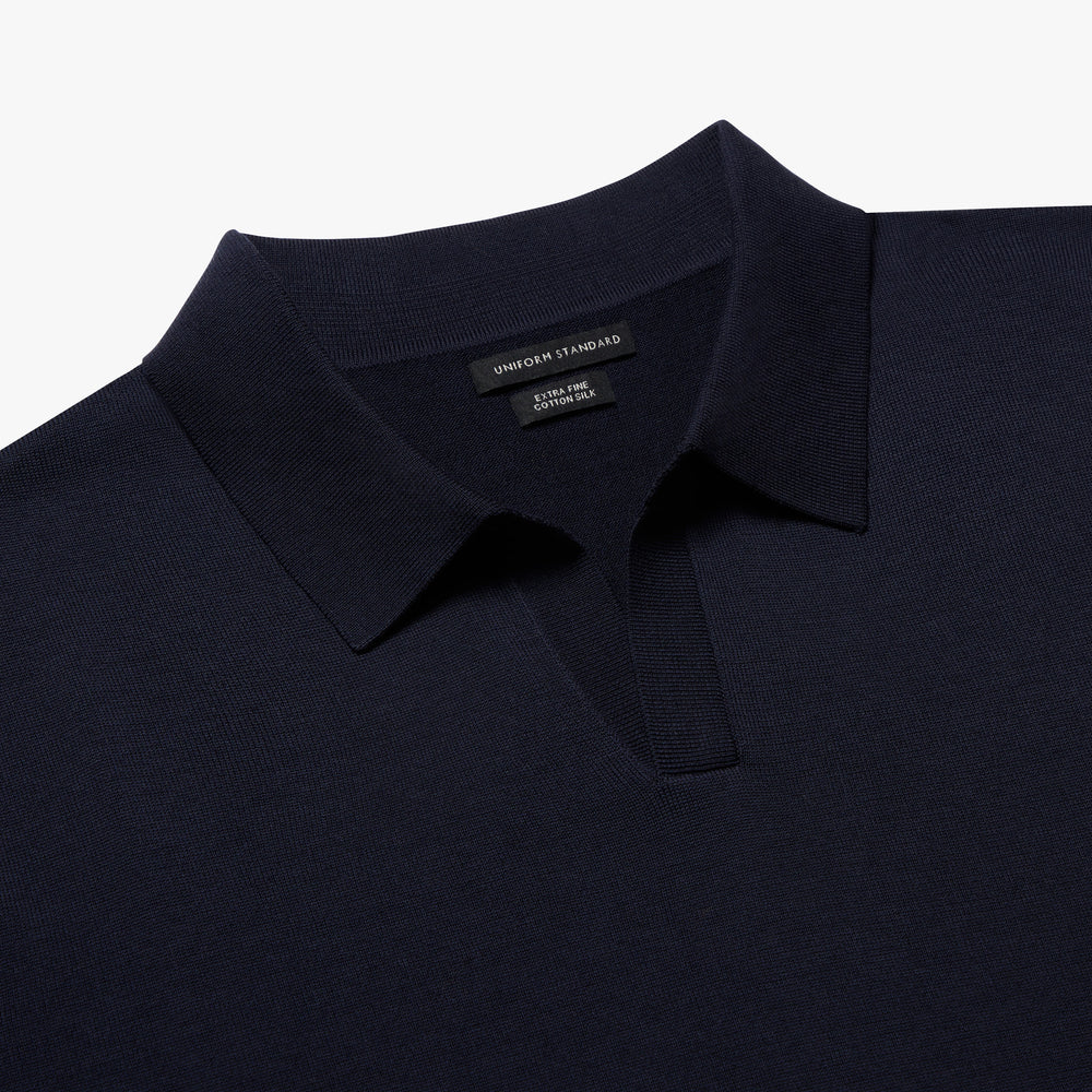 Uniform Standard Men's merino wool knitwear in Blue designed in East London