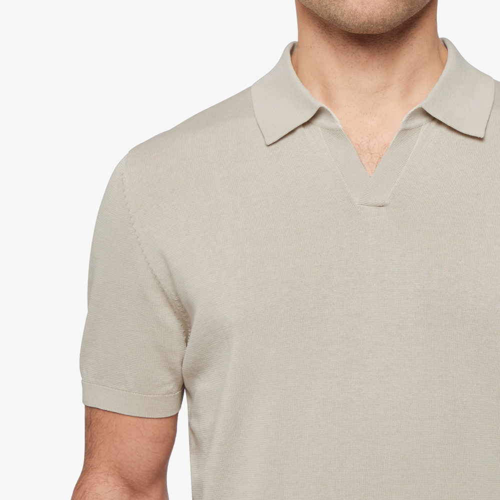 Uniform Standard Men's merino wool knitwear in Beige designed in East London