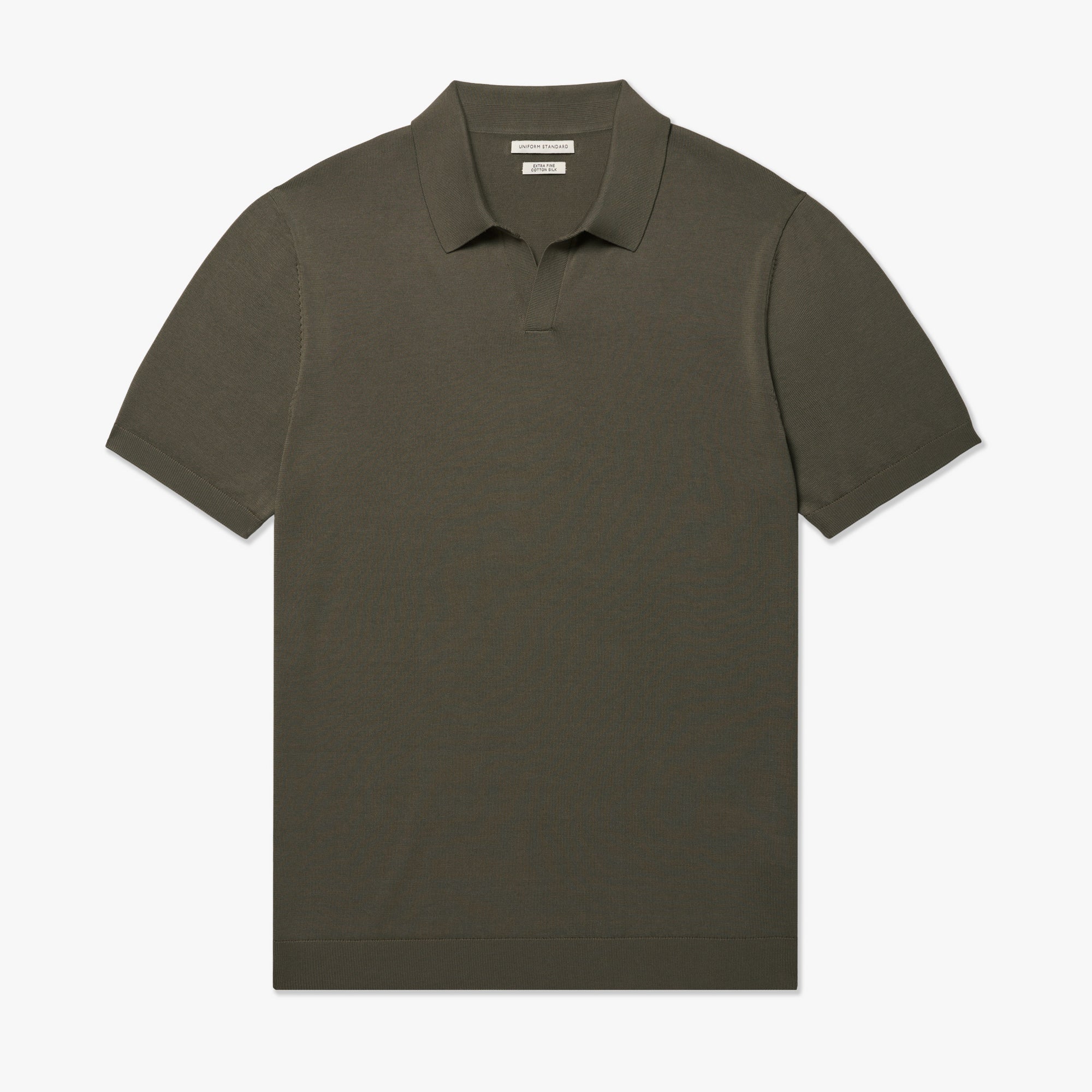 Cotton Silk Relaxed Polo Hunter Mens