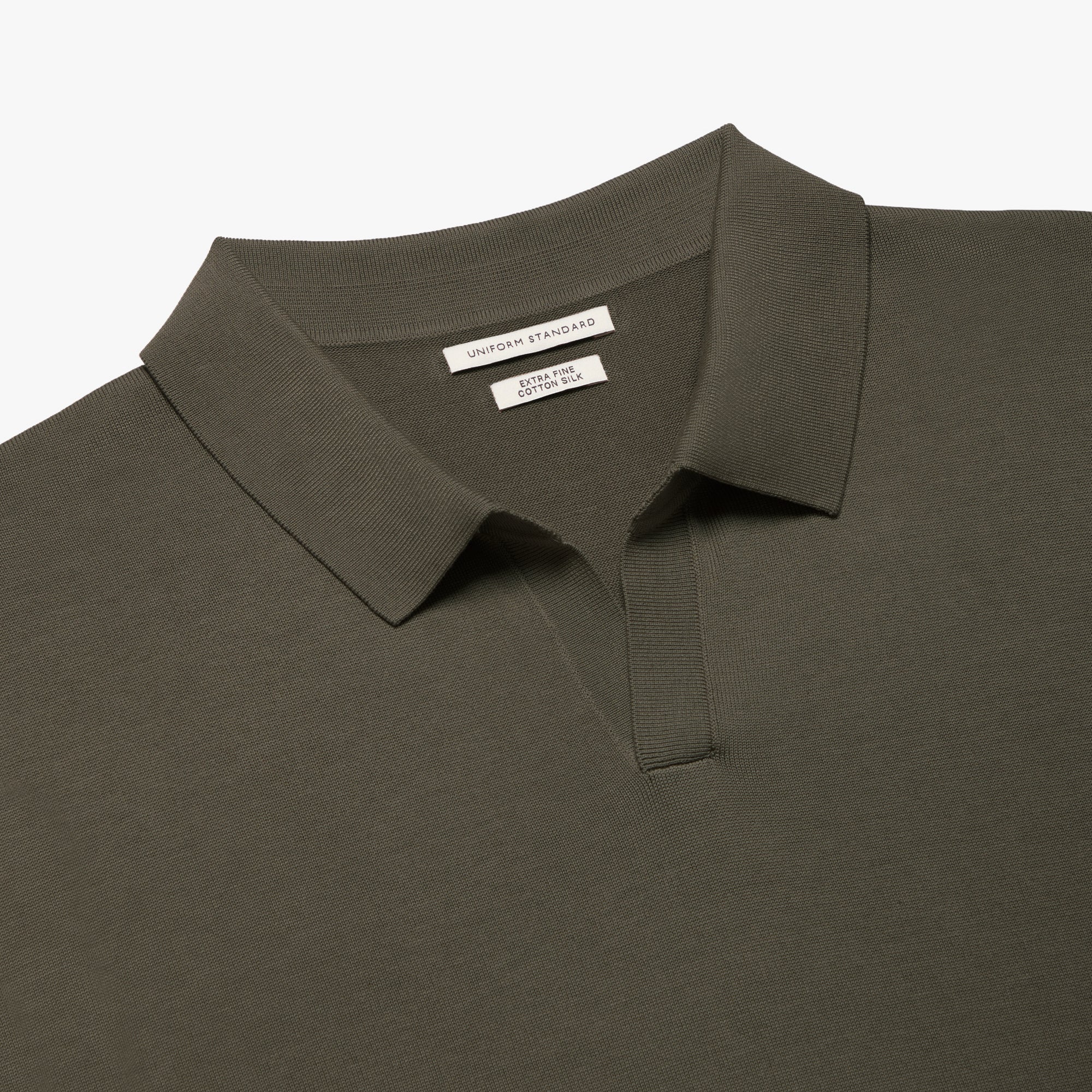 Cotton Silk Relaxed Polo Hunter Mens