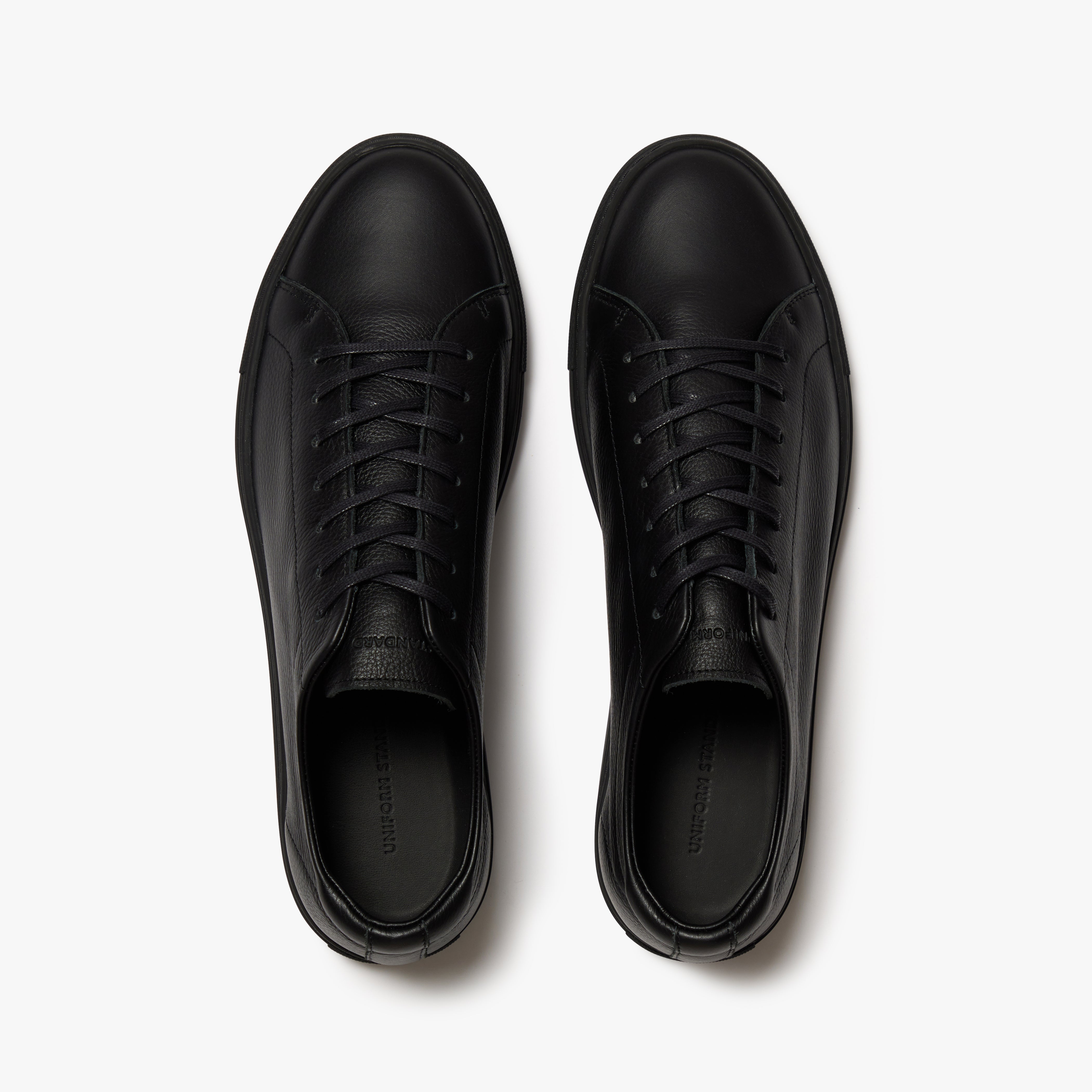 Relaxed Sneaker Triple Black Leather Mens