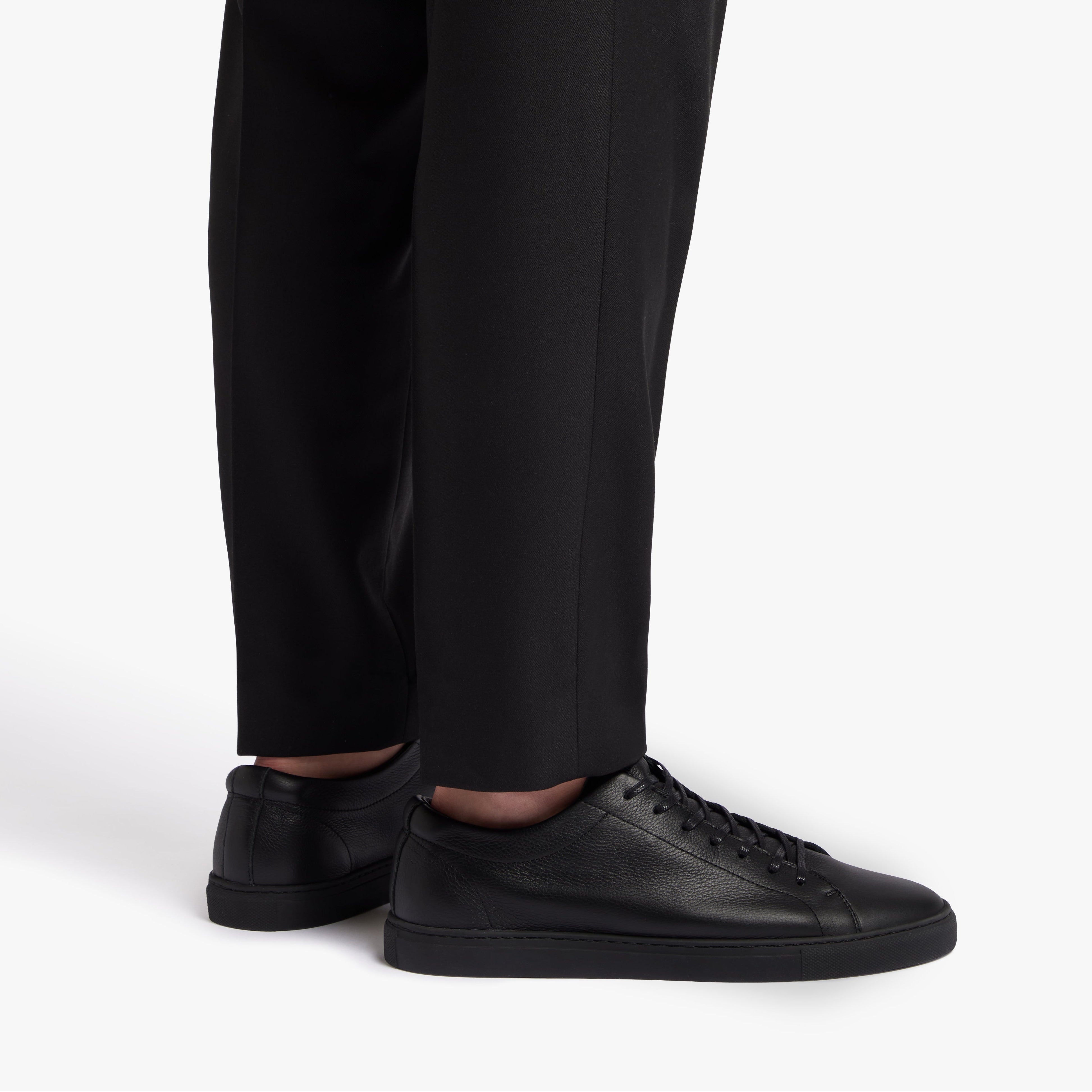 Relaxed Sneaker Triple Black Leather Mens