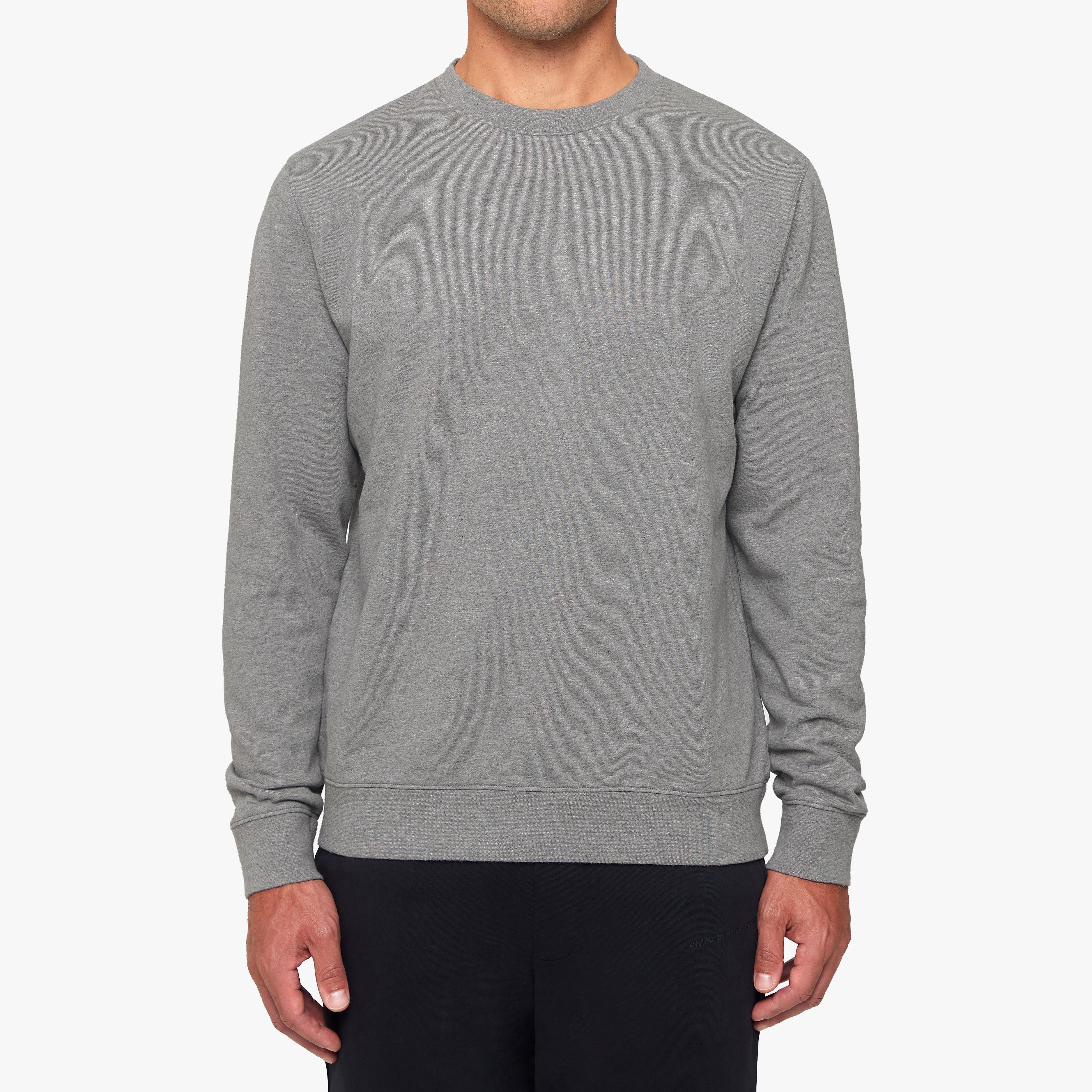 LS Organic Cotton Sweatshirt Grey Melange Mens