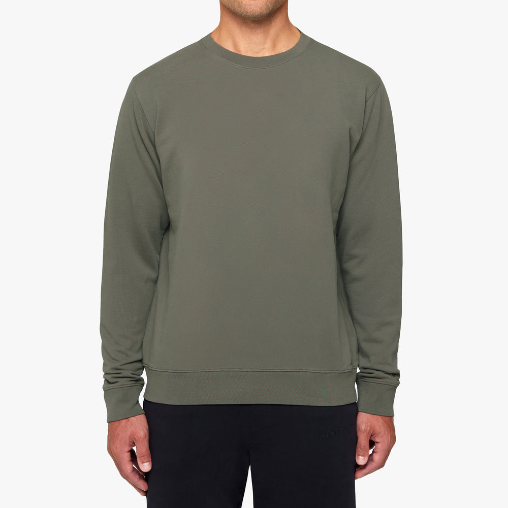 Uniform Standard Men's minimalist sweatshirt in Green designed in East London