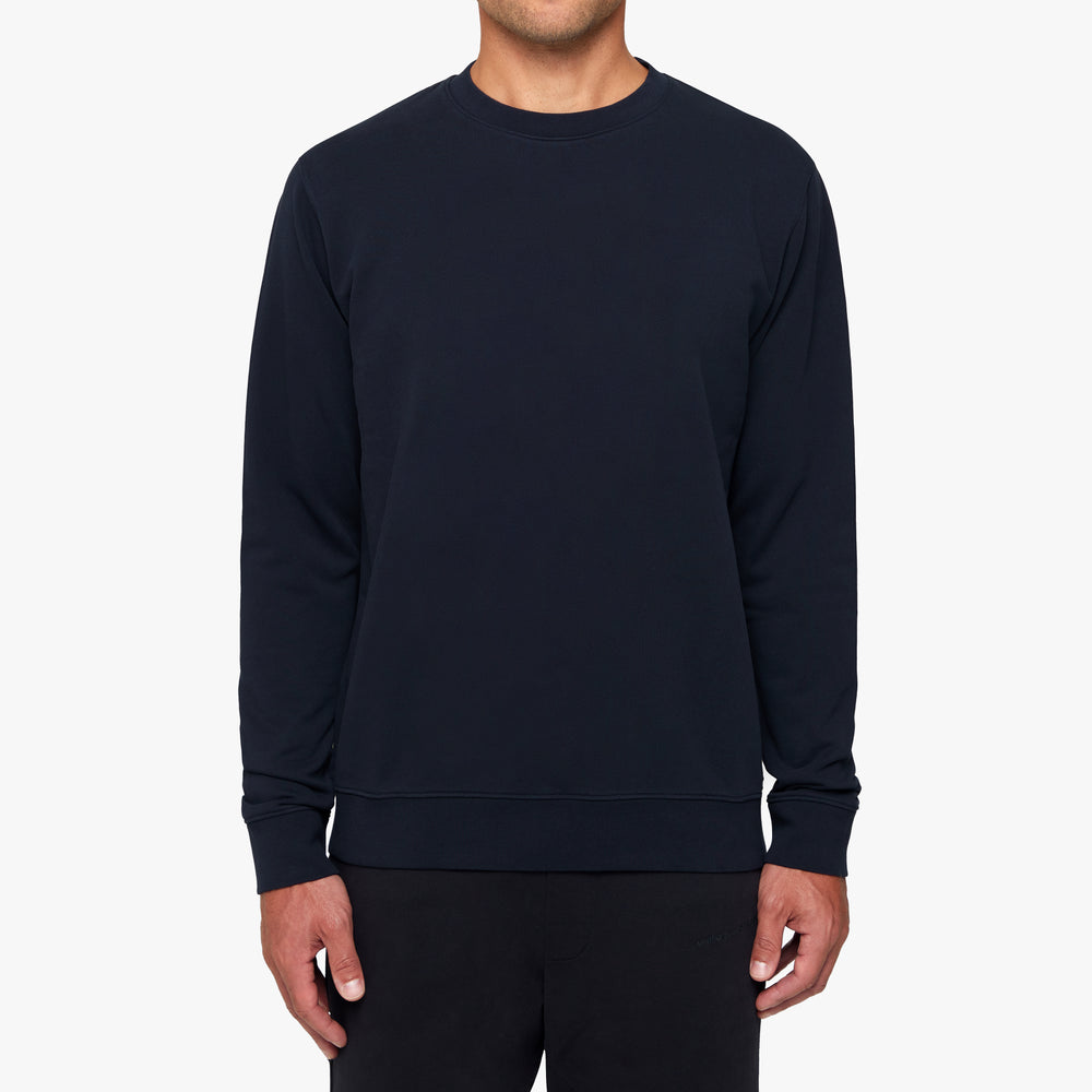Uniform Standard Men's minimalist sweatshirt in Blue designed in East London
