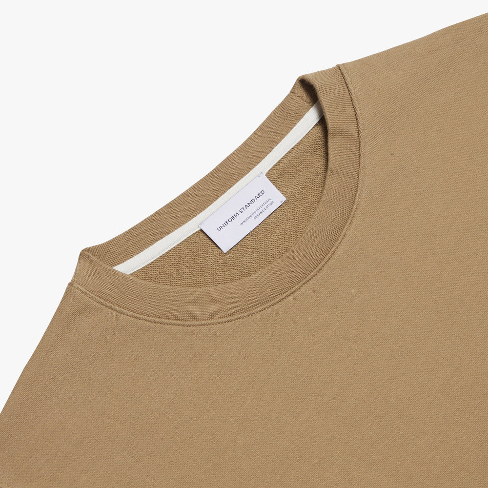 Uniform Standard Men's minimalist sweatshirt in Brown designed in East London