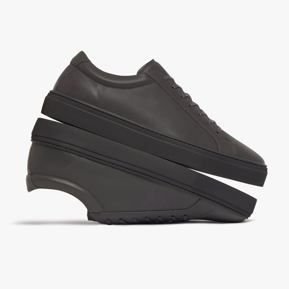 Uniform Standard Men's Series 1 minimalist leather sneaker in Grey handcrafted in Portugal