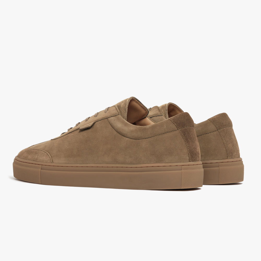 Uniform Standard Men's Series 3 minimalist nubuck leather sneaker in Brown handcrafted in Portugal