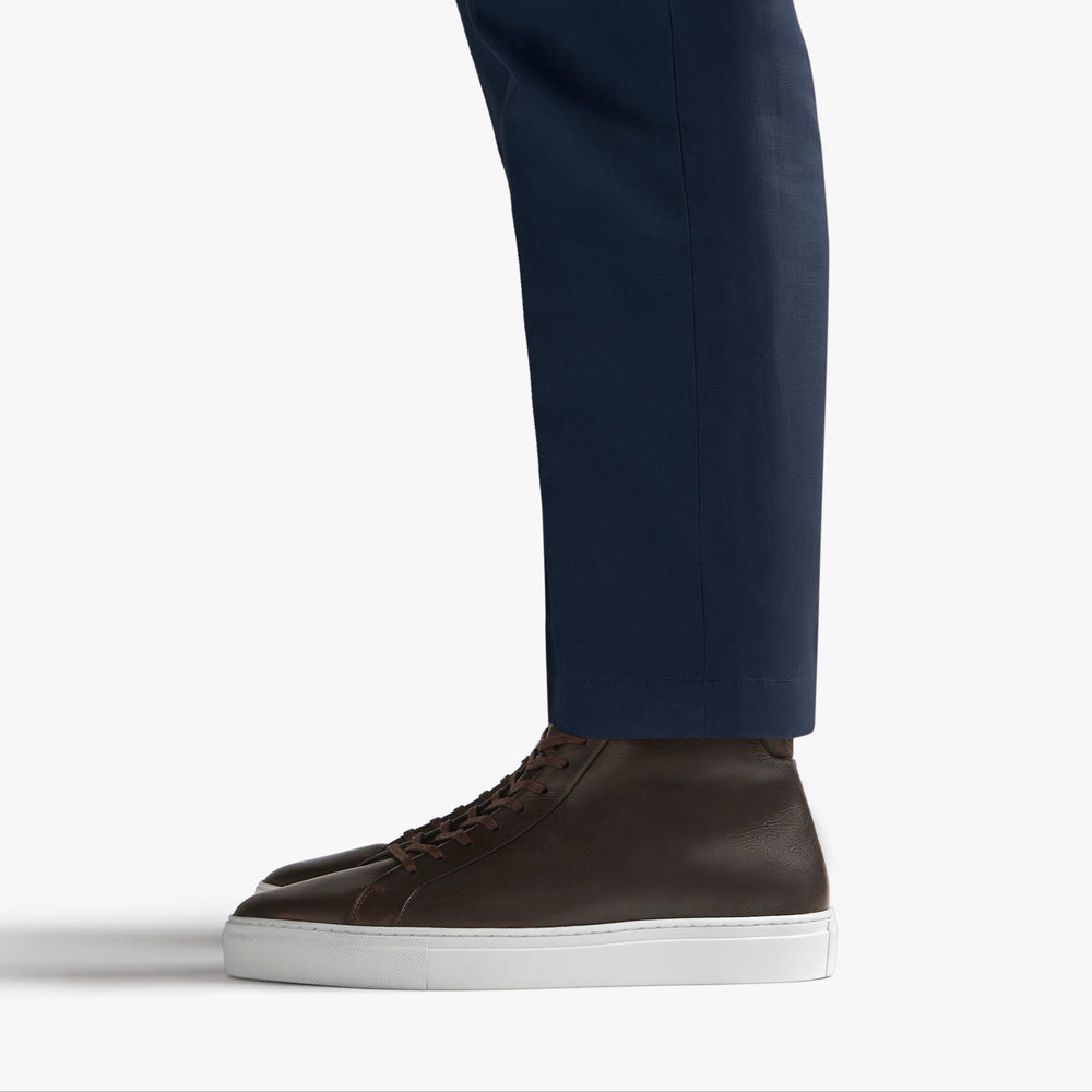 Uniform Standard Men's Series 4 mid top minimalist leather sneaker in Brown handcrafted in Portugal