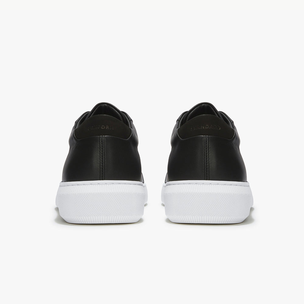 Uniform Standard Men's Series 8 minimalist leather sneaker in Black handcrafted in Portugal
