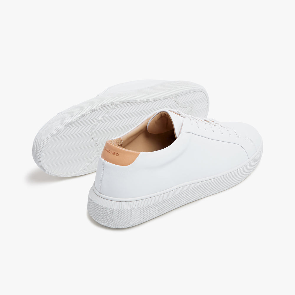 Uniform Standard Men's Series 8 minimalist leather sneaker in White handcrafted in Portugal